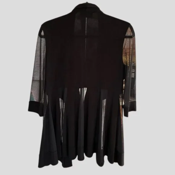 Joseph Ribkoff Black Mesh Cover Up - Picture 7 of 15